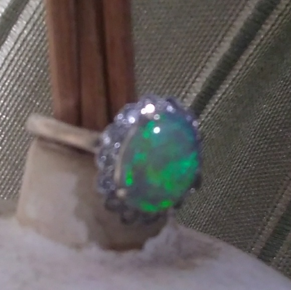 18k Diamond opal ring "donotbuy" - Picture 3 of 7